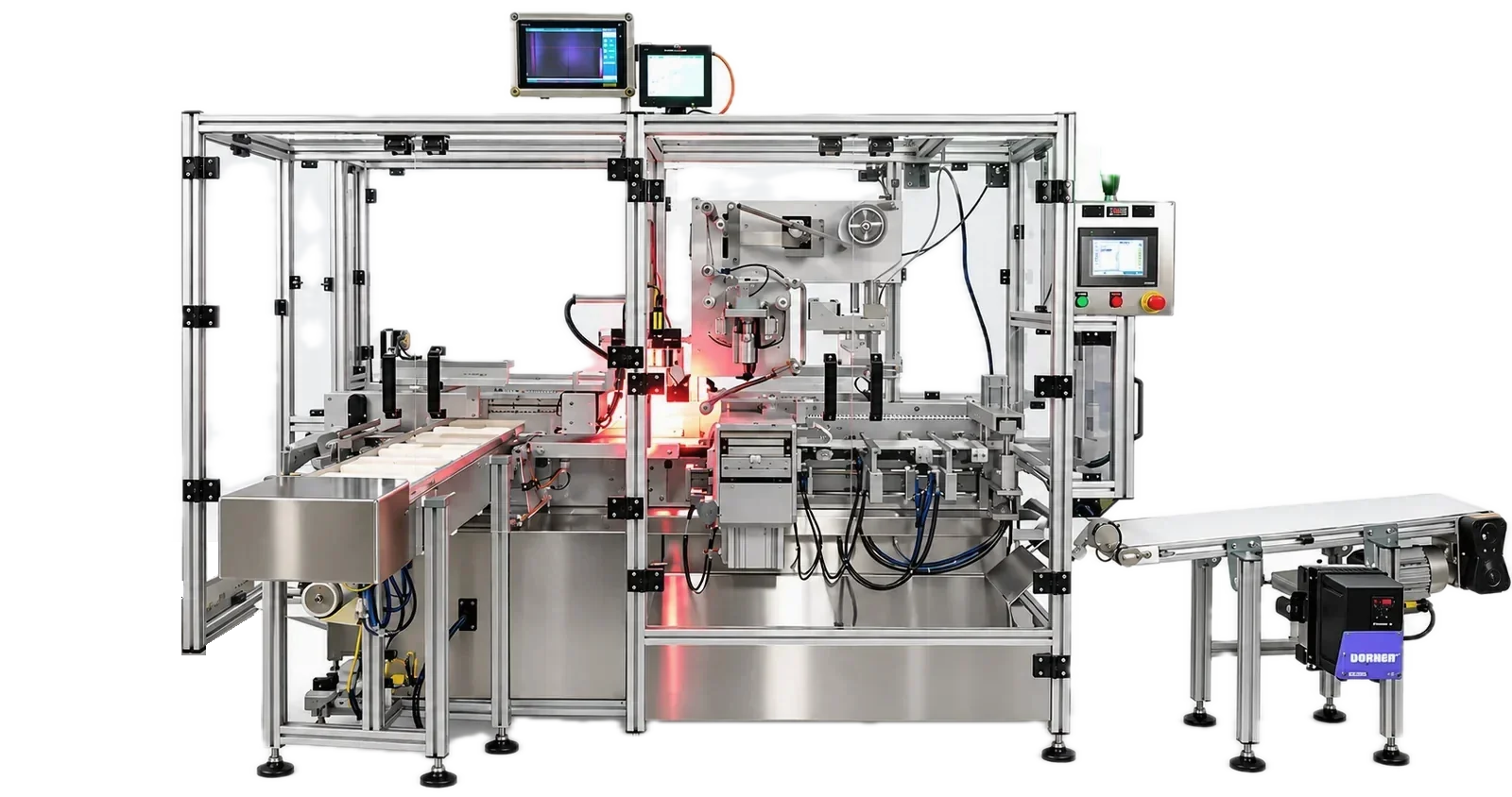 Mactec MTHP150 horizontal pouch machine, photographed configuration