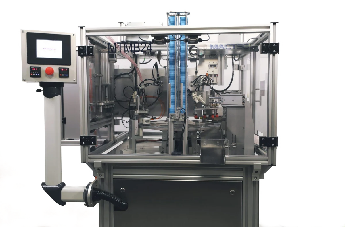 Mactec MTMB-24 monoblock machine; the base is cropped in the original photograph